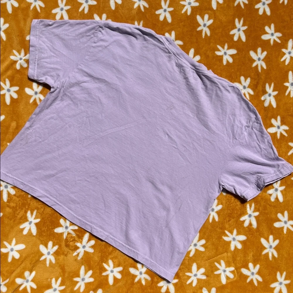 COMFORT COLORS Lilac/Pastel Pink 'Brunch Club' Heavyweight Cotton Cropped Tee Lg